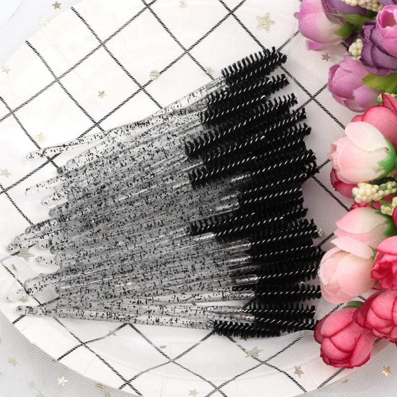 Disposable Eyelash Brushes – Mascara Wands Applicator Spoolers Makeup Tools for Lash & Brow Grooming