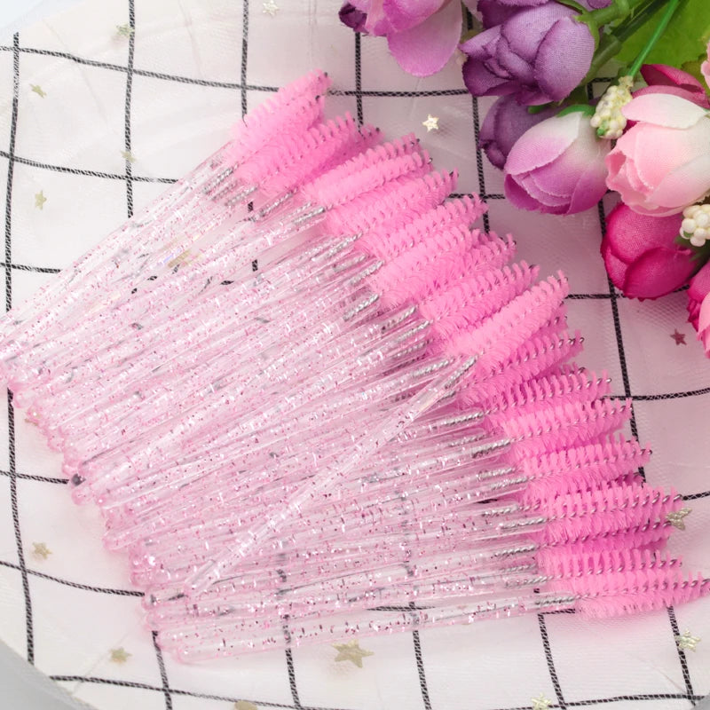 Disposable Eyelash Brushes – Mascara Wands Applicator Spoolers Makeup Tools for Lash & Brow Grooming