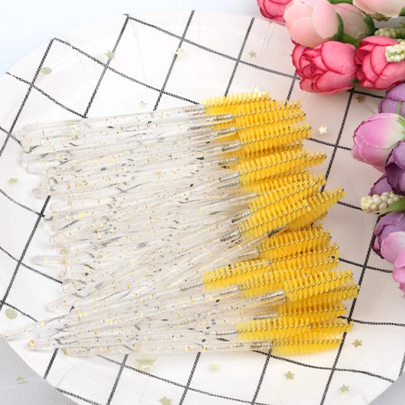 Disposable Eyelash Brushes – Mascara Wands Applicator Spoolers Makeup Tools for Lash & Brow Grooming