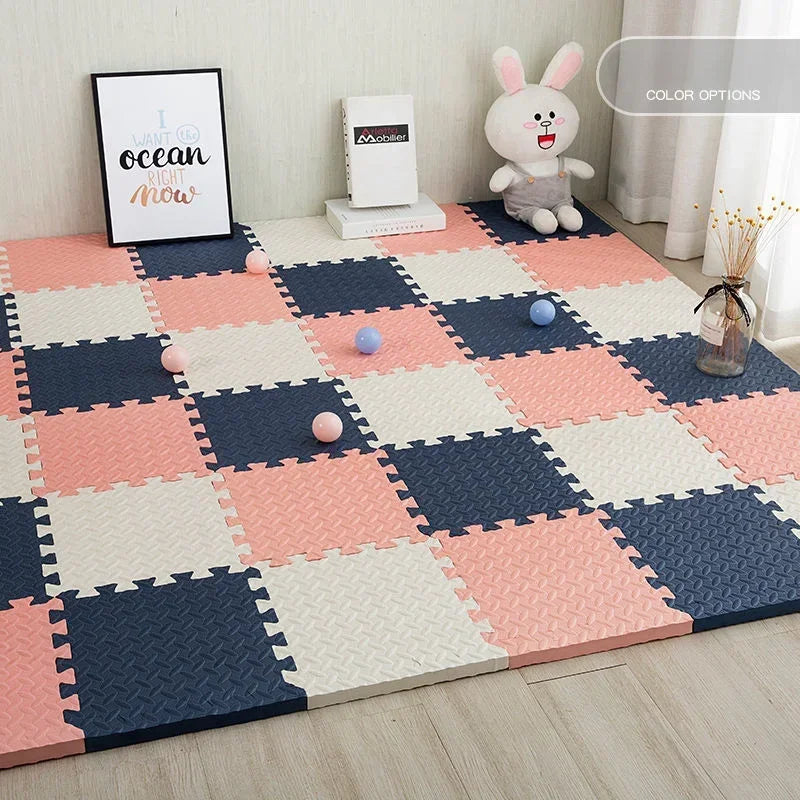 Baby Game Puzzle Mat EVA Foam Soft Non-slip Sports Fitness Mat Interlocking Sports Floor Tiles Children's Room Activity Carpet