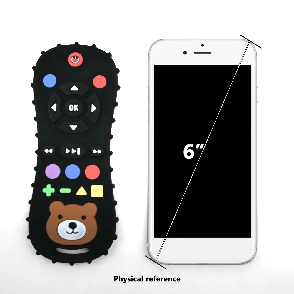 Silicone Baby Teether – TV Remote Control Shape Soothing Toy for Infants & Toddlers