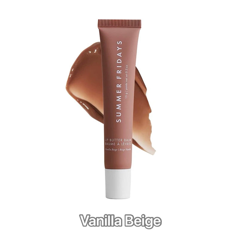 Summer Friday’s Vanilla Beige Lip Balm – Moisturizing Transparent Lipstick & Gloss Set | Hydrating Soft Tube Lip Makeup
