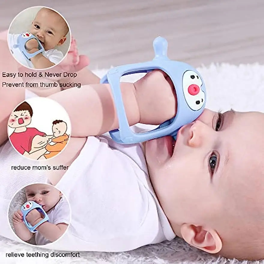 Penguin Silicone Teether for Babies - A Teether Pacifier for Newborns and Breastfeeding Babies