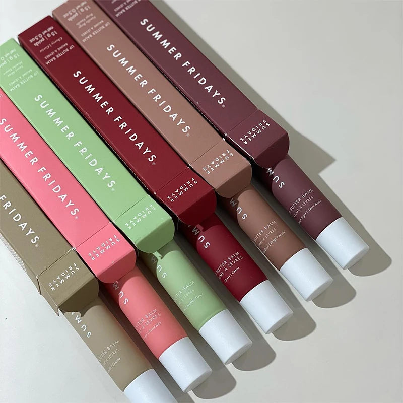 Summer Friday’s Vanilla Beige Lip Balm – Moisturizing Transparent Lipstick & Gloss Set | Hydrating Soft Tube Lip Makeup