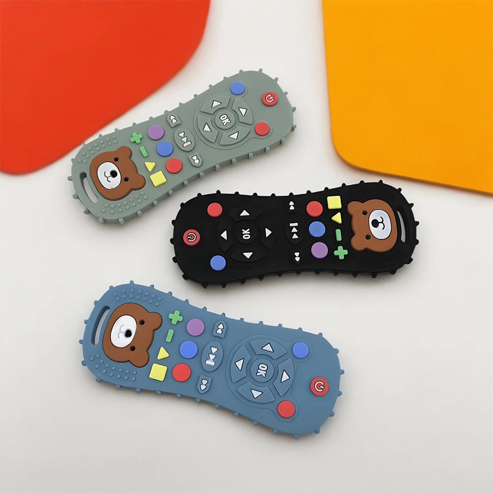 Silicone Baby Teether – TV Remote Control Shape Soothing Toy for Infants & Toddlers