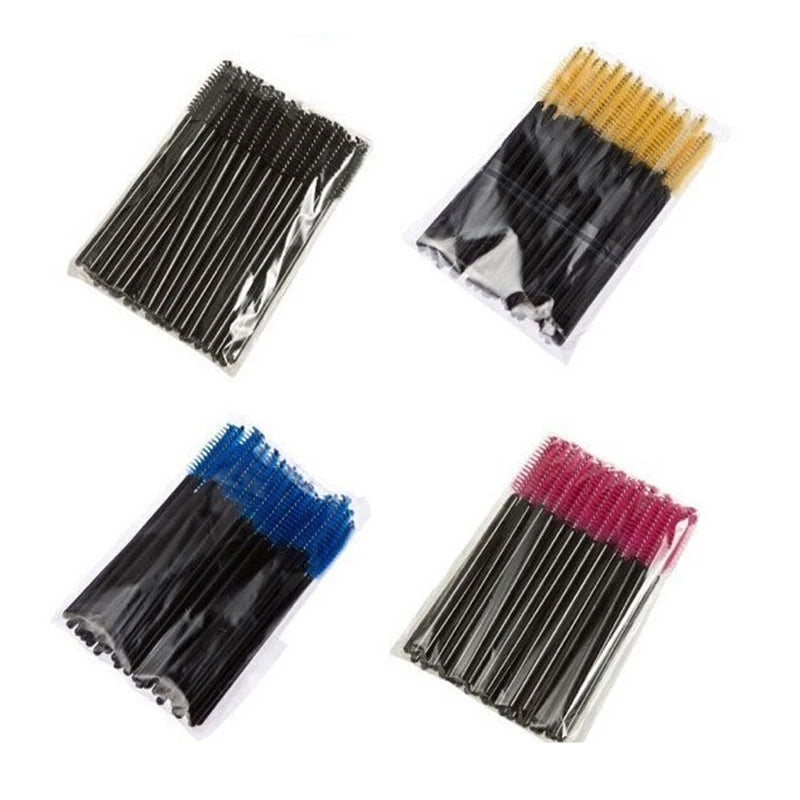 Disposable Eyelash Brushes – Mascara Wands Applicator Spoolers Makeup Tools for Lash & Brow Grooming
