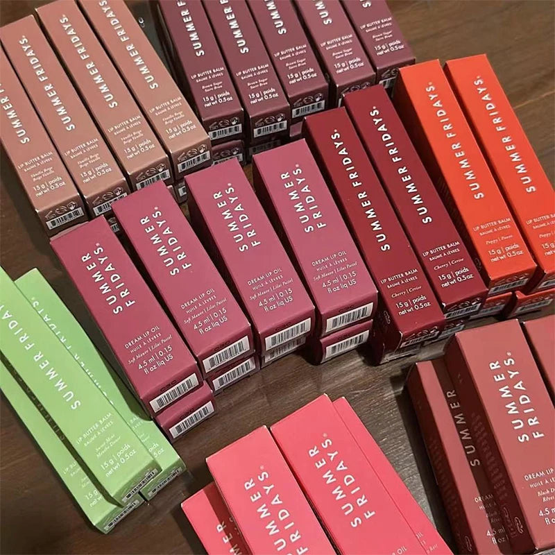 Summer Friday’s Vanilla Beige Lip Balm – Moisturizing Transparent Lipstick & Gloss Set | Hydrating Soft Tube Lip Makeup