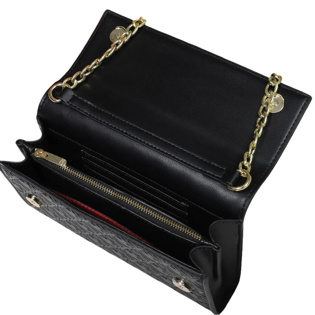 Ceiba Bags Women’s Crossbody Bag – Luxury Chain Shoulder Bag with Letter Design & Color Block Style
