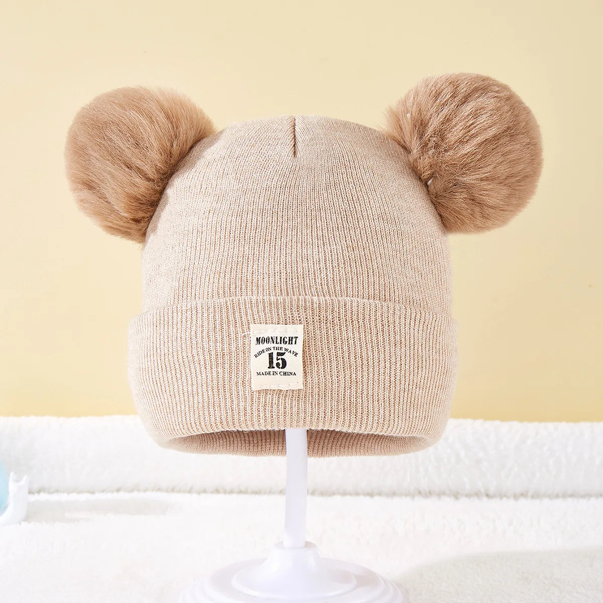 Autumn Winter Baby Knit Beanie Hat with Pom – Warm Knitted Hat for Boys & Girls | Soft Toddler Winter Cap