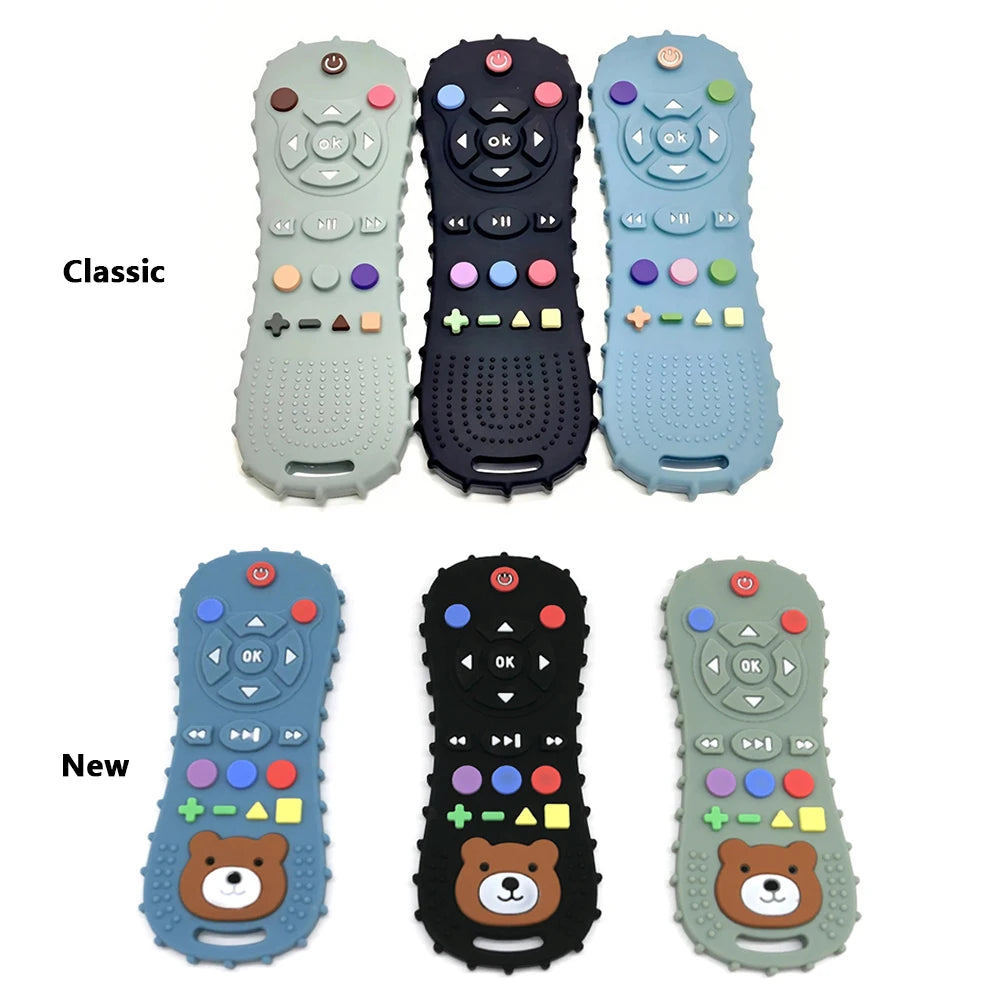 Silicone Baby Teether – TV Remote Control Shape Soothing Toy for Infants & Toddlers