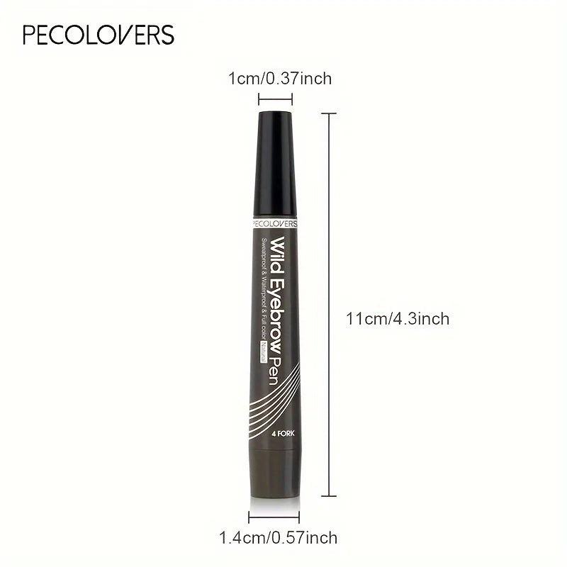 Waterproof Eyebrow Pen – 4 Tip Microblading Tattoo Pencil, Long-lasting Natural Eyebrow Makeup