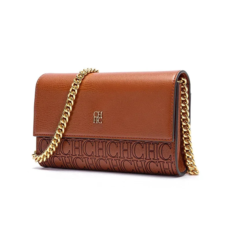 Ceiba Bags Women’s Crossbody Bag – Luxury Chain Shoulder Bag with Letter Design & Color Block Style