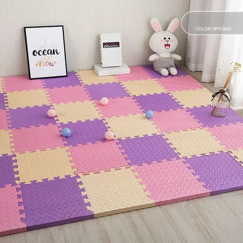Baby Game Puzzle Mat EVA Foam Soft Non-slip Sports Fitness Mat Interlocking Sports Floor Tiles Children's Room Activity Carpet