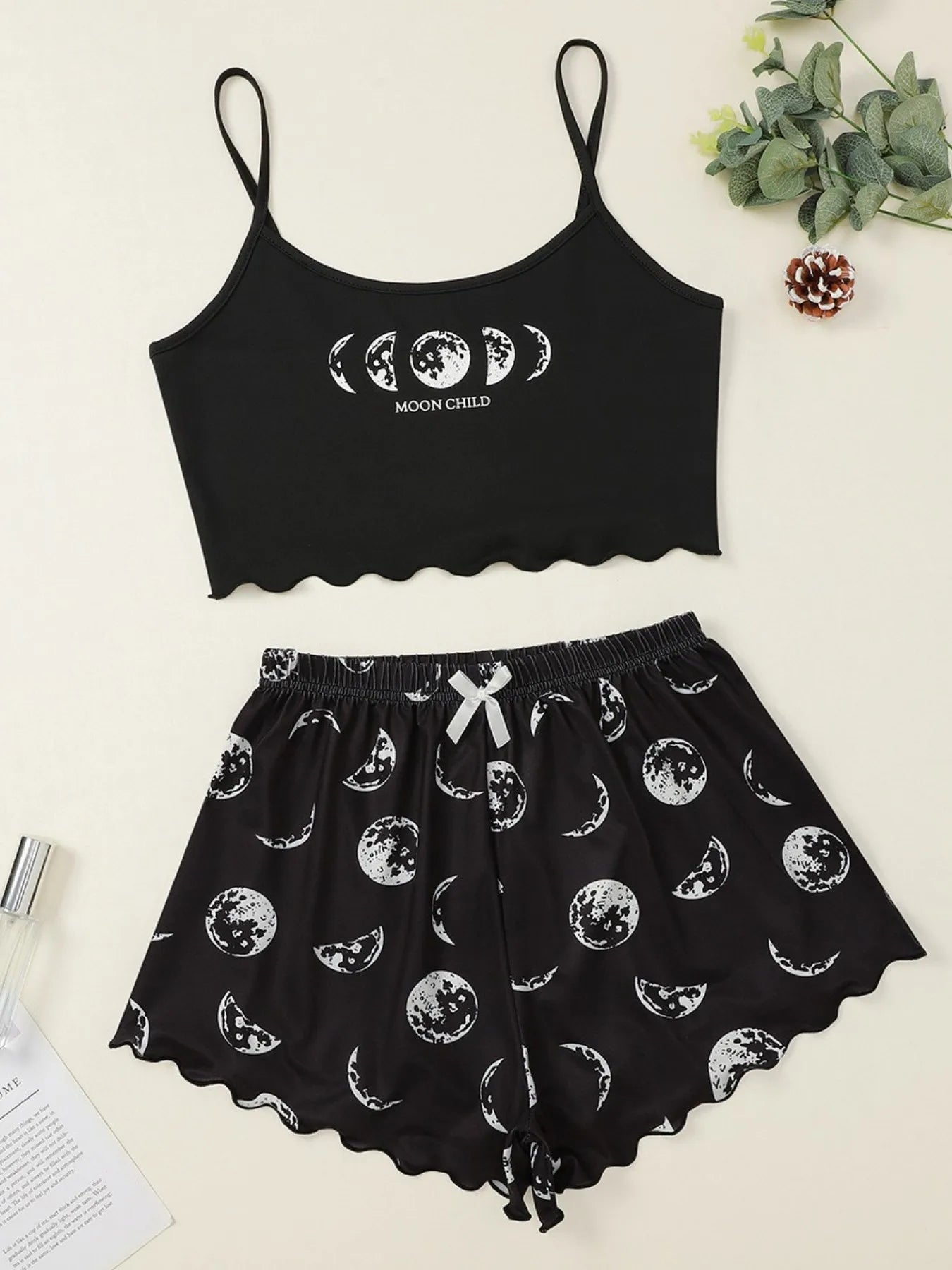 Women's Leopard Print Pajama Set - V-Neck Sleeveless Top and Shorts Nightwear Underwear