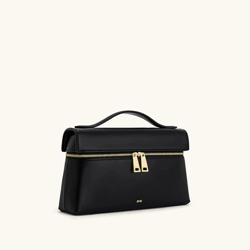 JW PEI Luxury Box Bag – Women's Handheld & Shoulder Crossbody Bag, Canvas with Gold Hardware