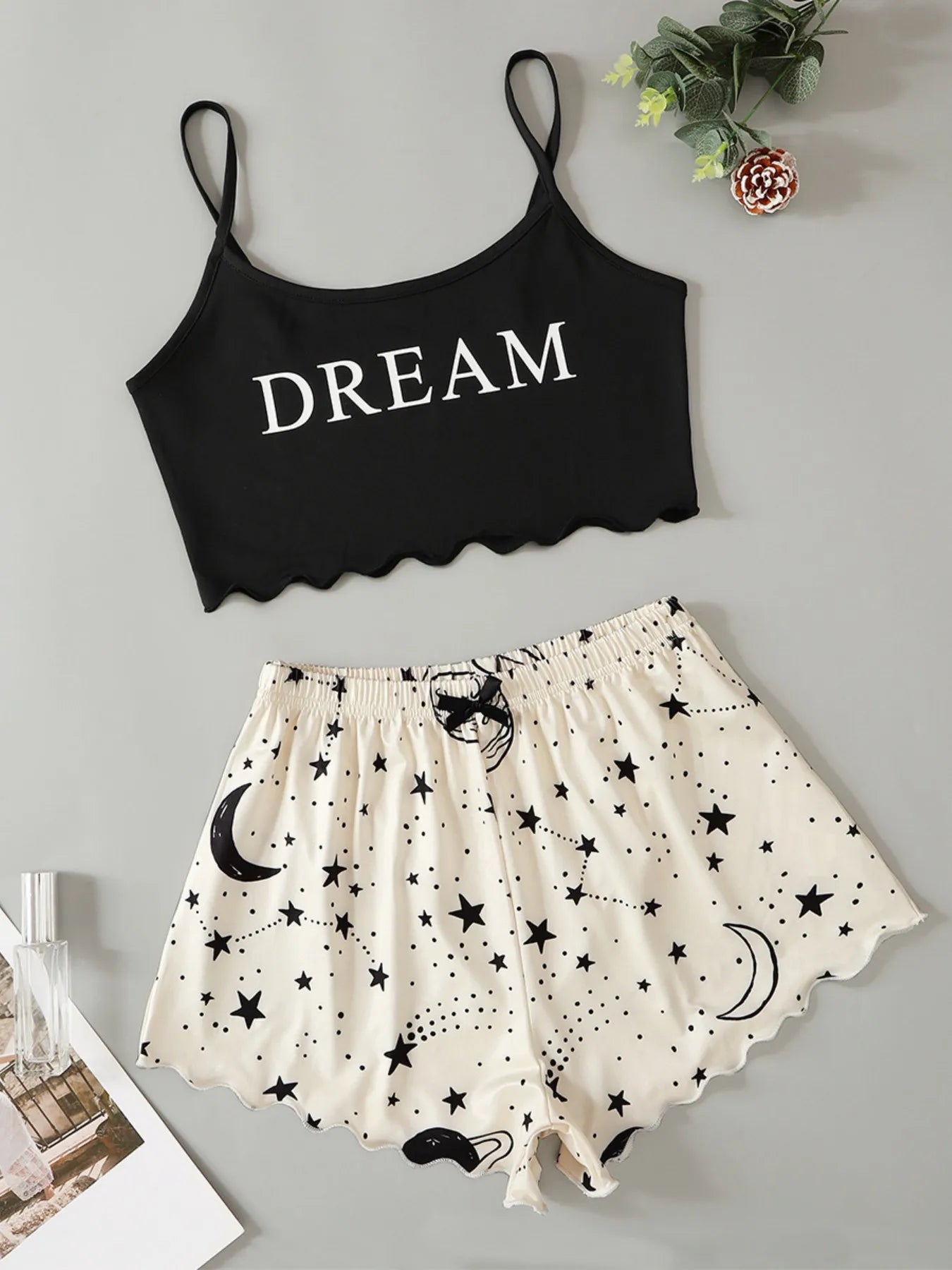 Women's Leopard Print Pajama Set - V-Neck Sleeveless Top and Shorts Nightwear Underwear