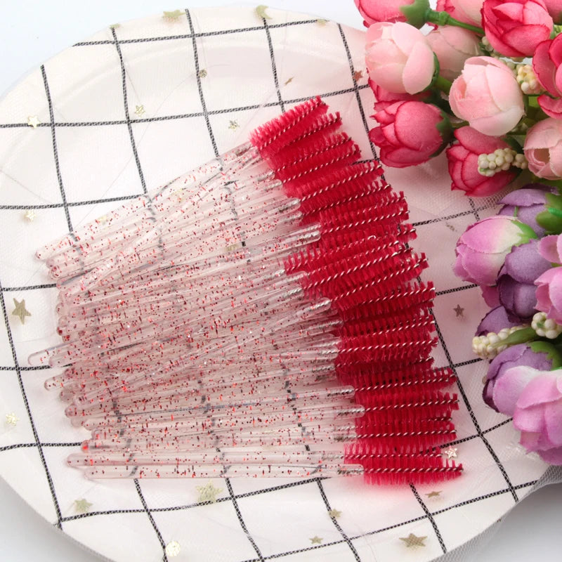 Disposable Eyelash Brushes – Mascara Wands Applicator Spoolers Makeup Tools for Lash & Brow Grooming
