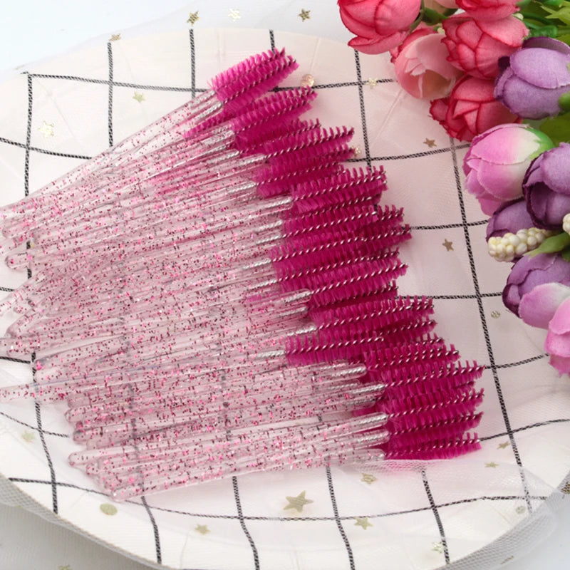 Disposable Eyelash Brushes – Mascara Wands Applicator Spoolers Makeup Tools for Lash & Brow Grooming
