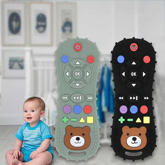 Silicone Baby Teether – TV Remote Control Shape Soothing Toy for Infants & Toddlers