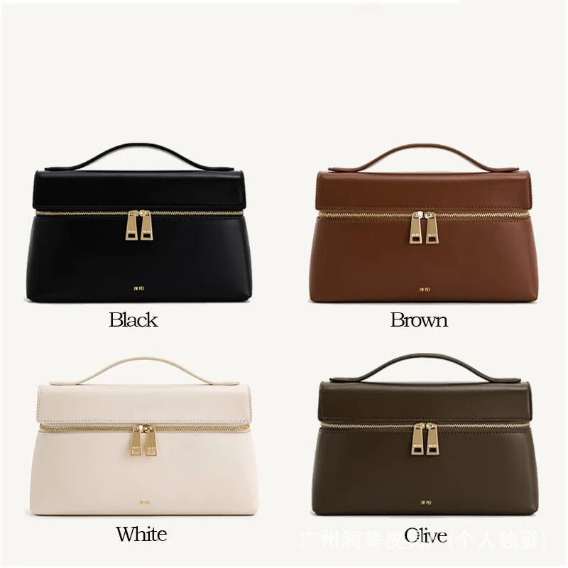 JW PEI Luxury Box Bag – Women's Handheld & Shoulder Crossbody Bag, Canvas with Gold Hardware