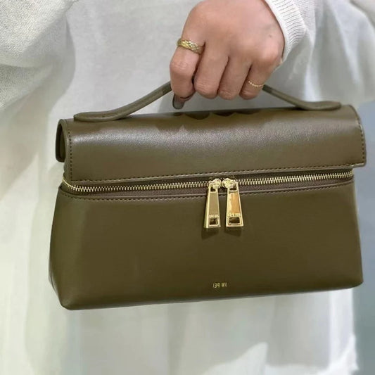 JW PEI Luxury Box Bag – Women's Handheld & Shoulder Crossbody Bag, Canvas with Gold Hardware