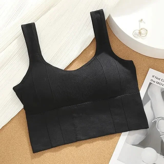 Women’s Seamless Sports Bra – Shockproof Push-Up Fitness Top | Anti-Sweat Yoga Crop Bra for Gym & Workout