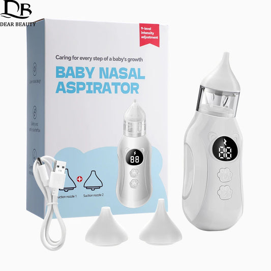Baby Electric Nasal Aspirator – Quiet Rechargeable Nose Cleaner with 9 Suction Levels | Anti-Backflow