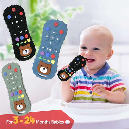 Silicone Baby Teether – TV Remote Control Shape Soothing Toy for Infants & Toddlers