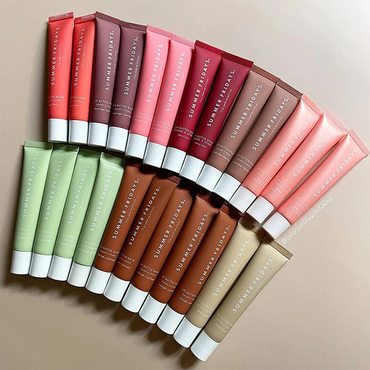 Summer Friday’s Vanilla Beige Lip Balm – Moisturizing Transparent Lipstick & Gloss Set | Hydrating Soft Tube Lip Makeup
