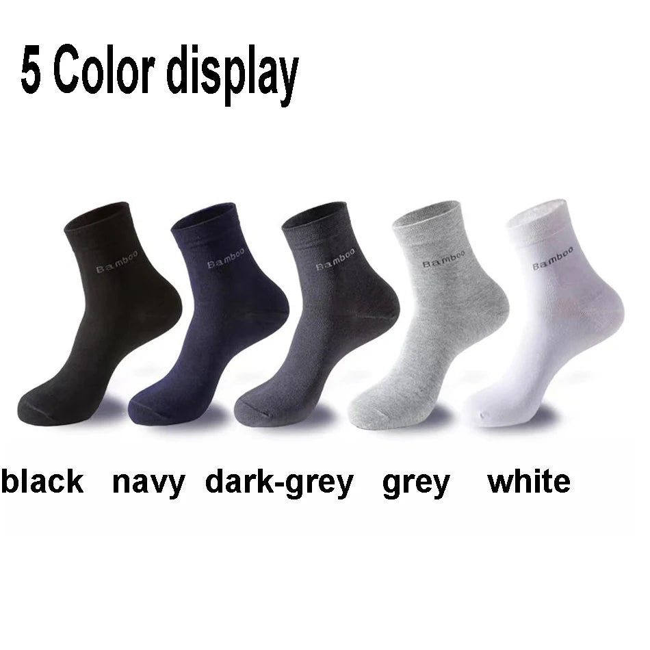Men’s Bamboo Socks – Breathable Casual Business Crew Socks