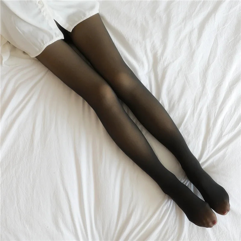Women’s Winter Thermal Leggings – High Waist Fleece-Lined Slim Fit Pantyhose