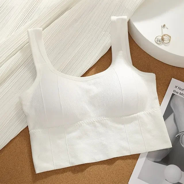 Women’s Seamless Sports Bra – Shockproof Push-Up Fitness Top | Anti-Sweat Yoga Crop Bra for Gym & Workout