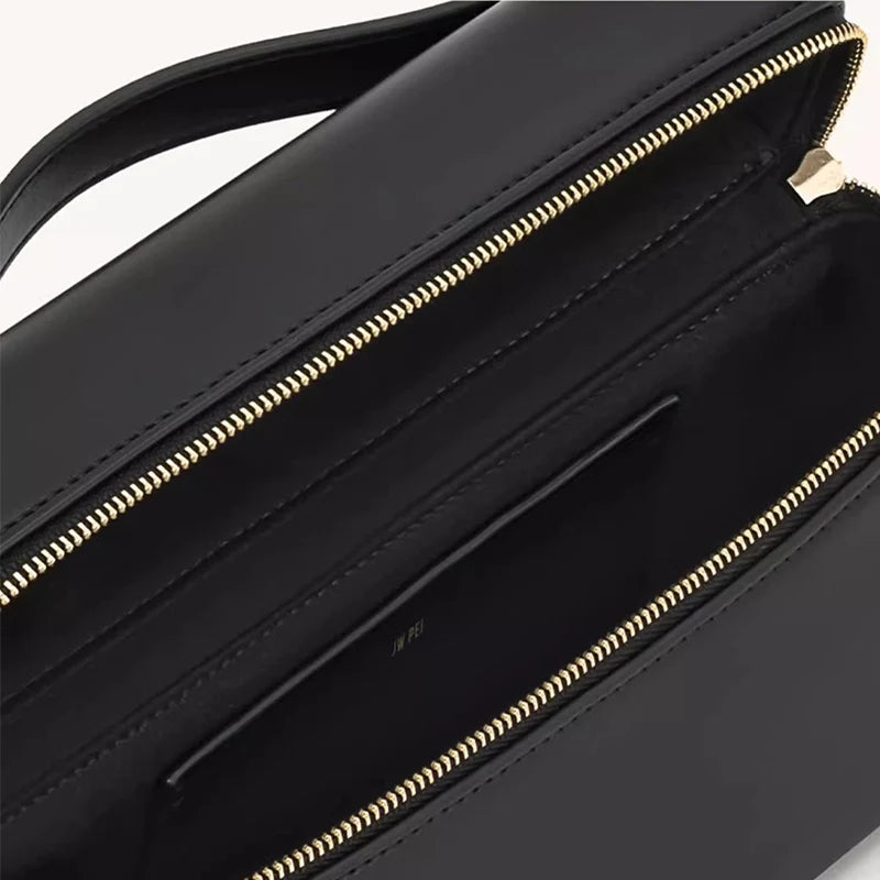 JW PEI Luxury Box Bag – Women's Handheld & Shoulder Crossbody Bag, Canvas with Gold Hardware