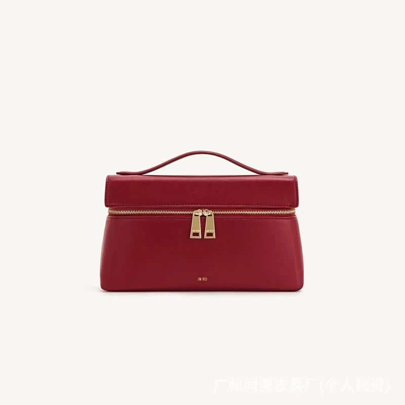 JW PEI Luxury Box Bag – Women's Handheld & Shoulder Crossbody Bag, Canvas with Gold Hardware