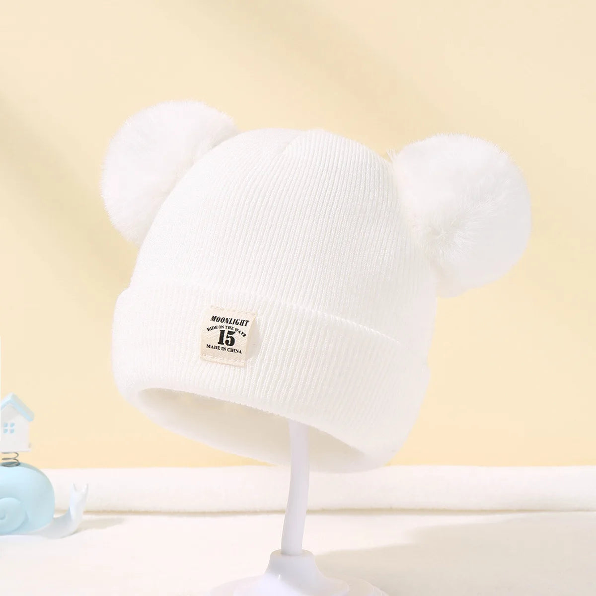 Autumn Winter Baby Knit Beanie Hat with Pom – Warm Knitted Hat for Boys & Girls | Soft Toddler Winter Cap