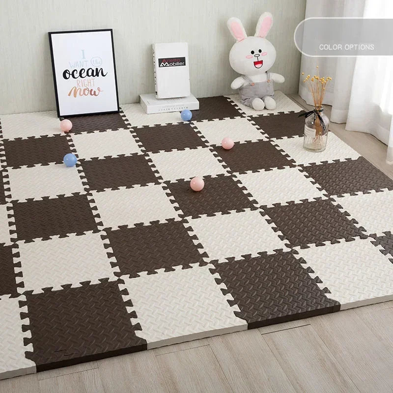 Baby Game Puzzle Mat EVA Foam Soft Non-slip Sports Fitness Mat Interlocking Sports Floor Tiles Children's Room Activity Carpet