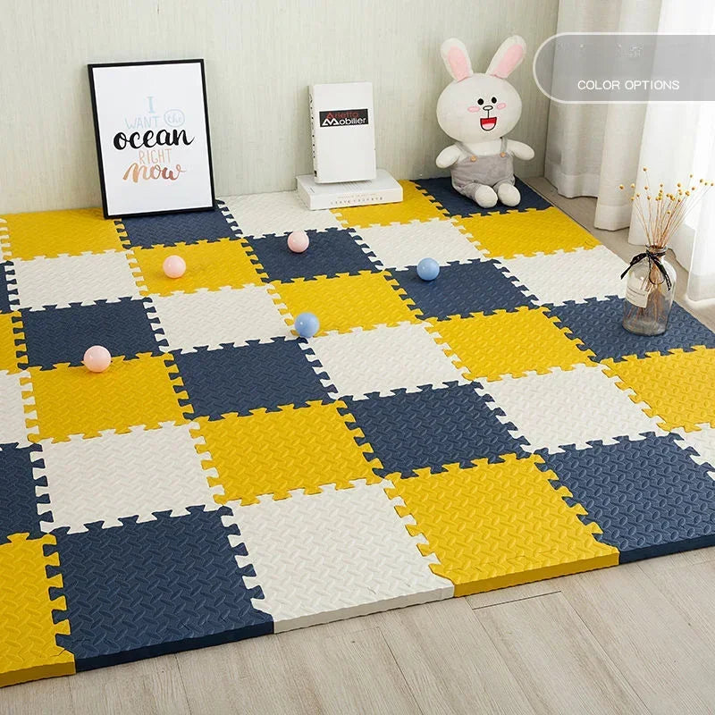 Baby Game Puzzle Mat EVA Foam Soft Non-slip Sports Fitness Mat Interlocking Sports Floor Tiles Children's Room Activity Carpet