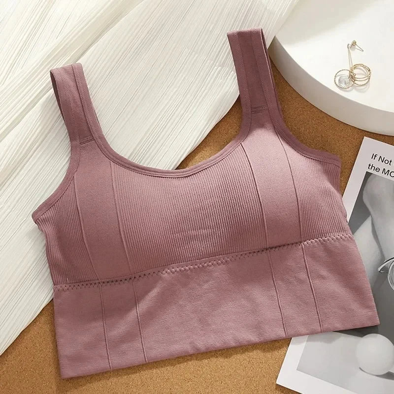 Women’s Seamless Sports Bra – Shockproof Push-Up Fitness Top | Anti-Sweat Yoga Crop Bra for Gym & Workout