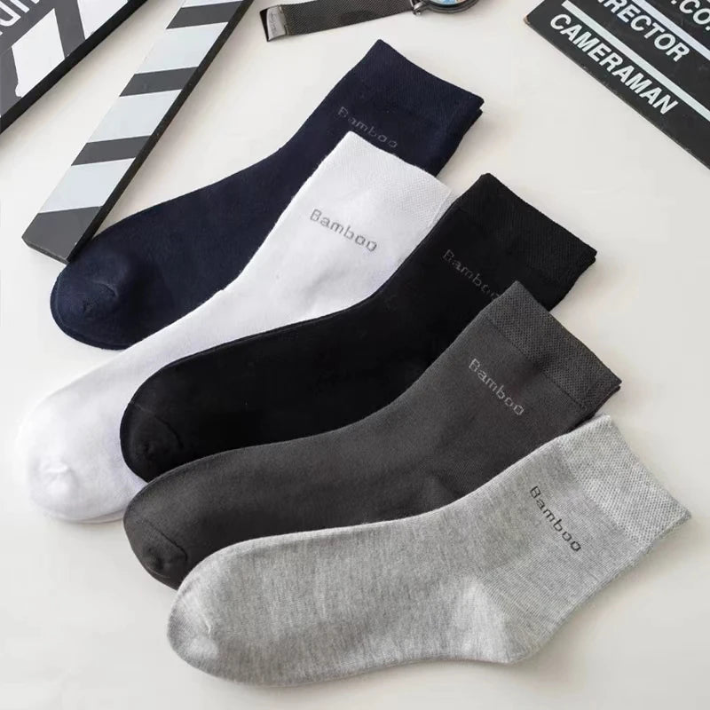 Men’s Bamboo Socks – Breathable Casual Business Crew Socks