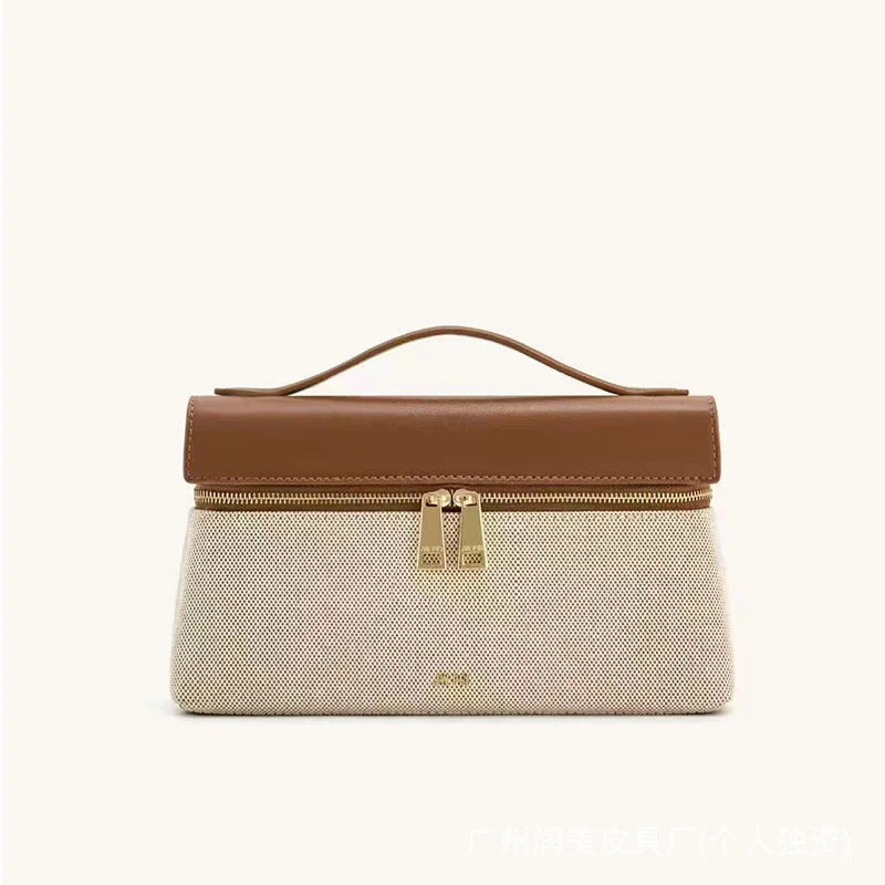 JW PEI Luxury Box Bag – Women's Handheld & Shoulder Crossbody Bag, Canvas with Gold Hardware
