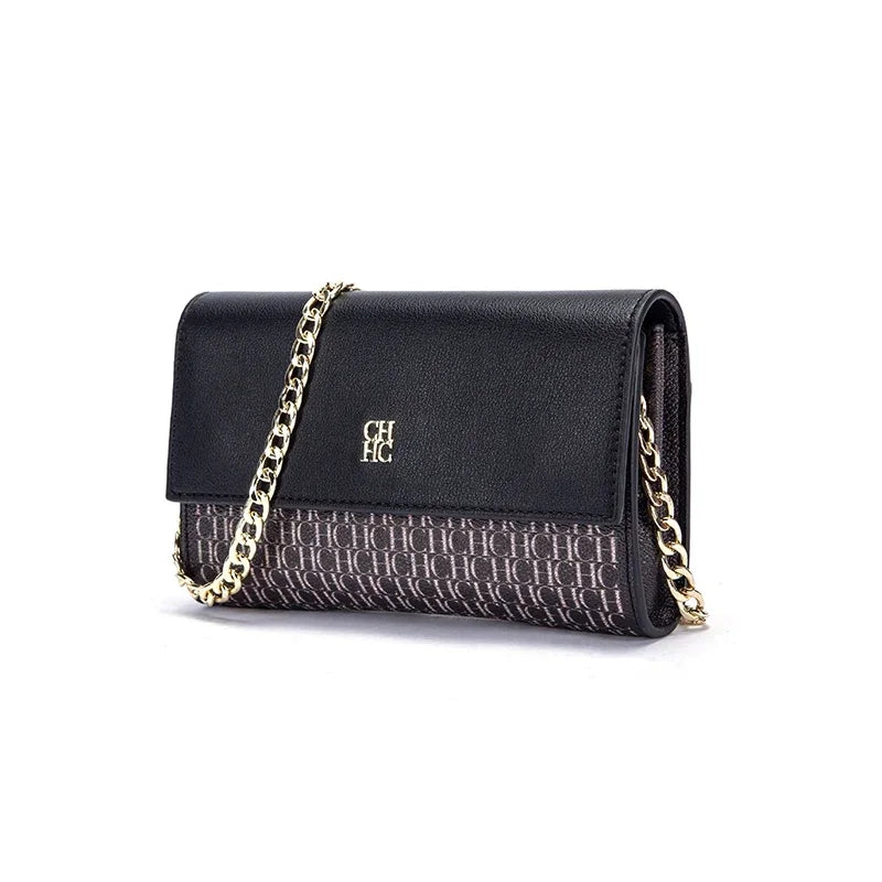 Ceiba Bags Women’s Crossbody Bag – Luxury Chain Shoulder Bag with Letter Design & Color Block Style