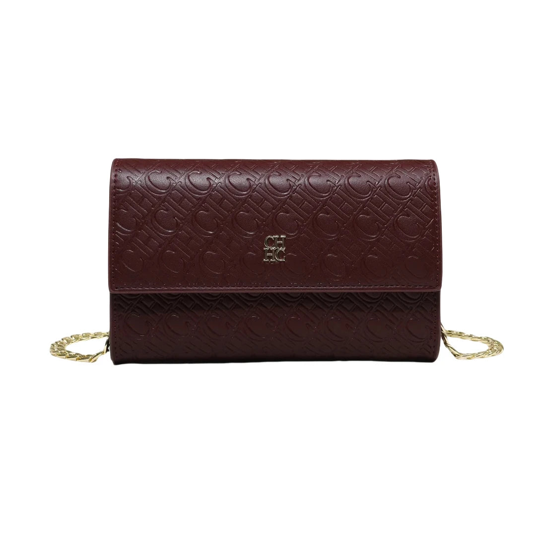 Ceiba Bags Women’s Crossbody Bag – Luxury Chain Shoulder Bag with Letter Design & Color Block Style
